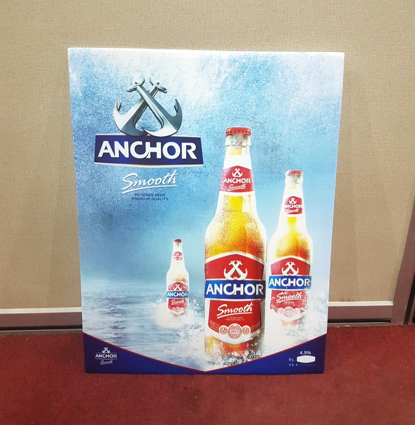 Anchor Smooth beer product cut-out board